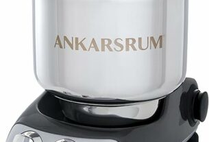 Ankarsrum Original 6230 Black Chrome and Stainless Steel 7 Liter Stand Mixer