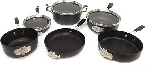 Calphalon Select 9pc Space Saving Hard-Anodized Nonstick Cookware Set