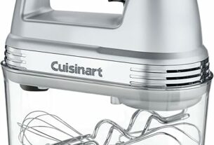 Cuisinart HM-90BCS Power Advantage Plus 9-Speed Handheld Mixer with Storage Case, Brushed Chrome