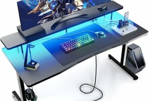 GTRACING GTP210-RGB Gaming Desk, 55 inch, RGB