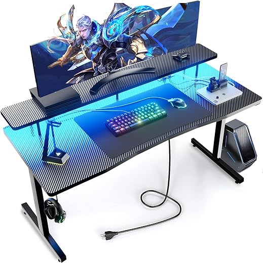 GTRACING GTP210-RGB Gaming Desk, 55 inch, RGB