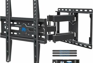 Mounting Dream TV Wall Mount for 32-65 Inch TV, TV Mount with Swivel and Tilt, Full Motion TV Bracket with Articulating Dual Arms, Fits 16inch Studs, Max VESA 400X400 mm, 99lbs, MD2380