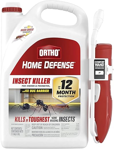 Ortho Home Defense Insect Killer for Indoor & Perimeter2 with Comfort Wand, Controls Ants, Roaches, and Spiders, 1.1 gal., 1 Pack