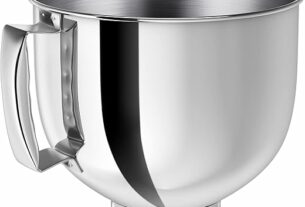 Stainless Steel Mixer bowl Fit for KitchenAid Artisan&Classic Series 4.5-5 QT Tilt-Head Mixer, 5 Quart Mixing Bowl with Handle.